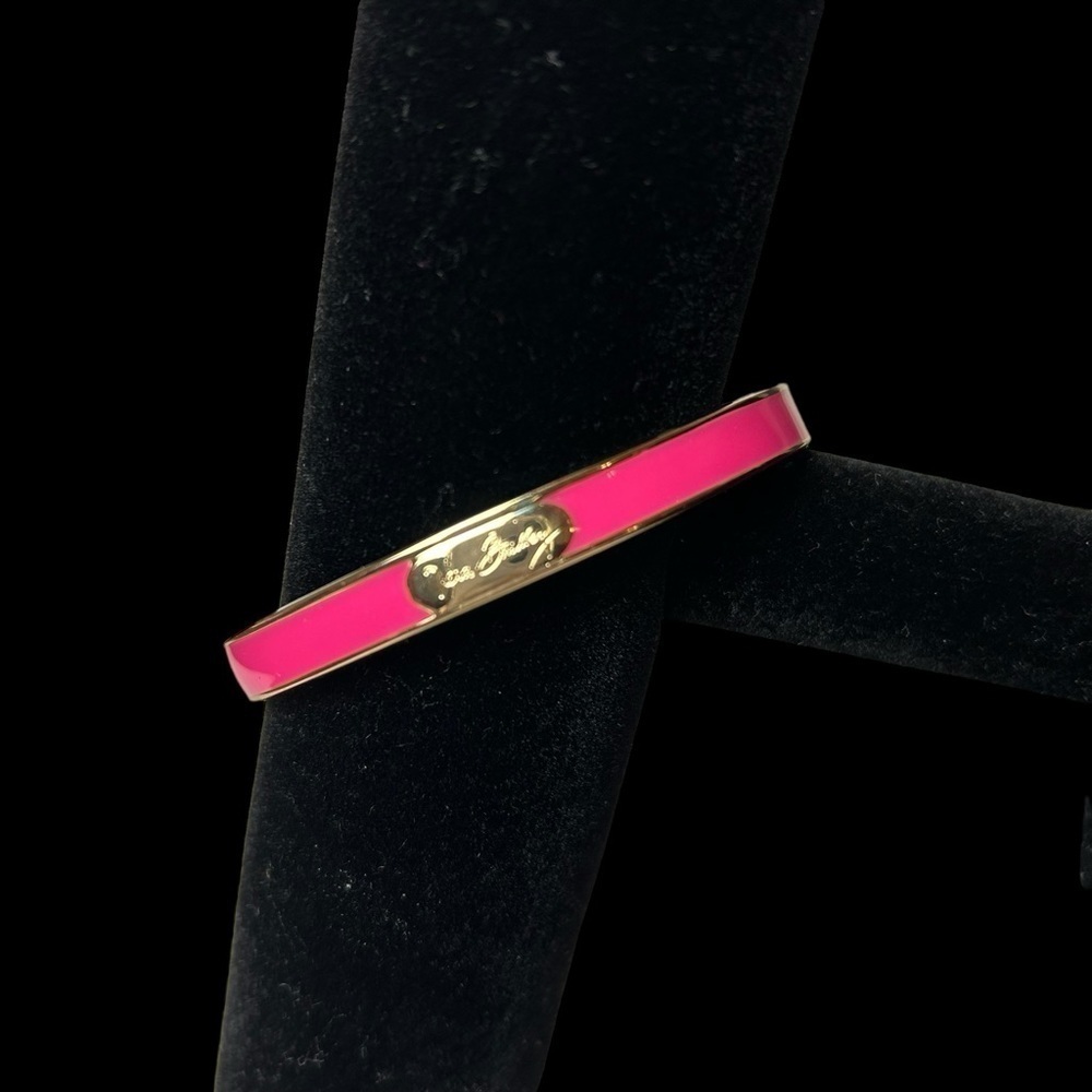 Vera Bradley Goldtone and Pink Enamel Bracelet Bangle - Picture 3 of 15